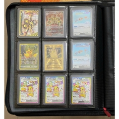Toploader Album sưu tầm thẻ bài - Binder đựng TCG card Pokemon YugiOh Onepiece, 2x2, 3x3, 4x3, móc khóa kéo, da PU, chất lượng cao